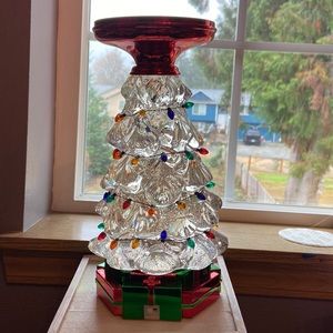 Bath and body works xmas tree 3 wick holder